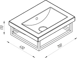 Sanflor Мебель для ванной Тайлер 70 черная – фотография-10